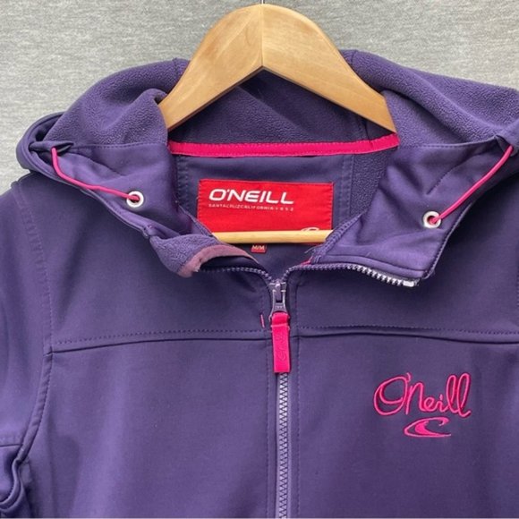 Oneill Womens Purple Pink Full Zip Hoodie Size Medium - Picture 2 of 12